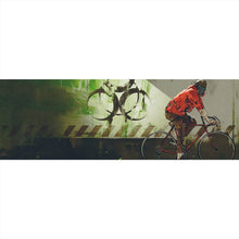 Lade das Bild in den Galerie-Viewer, Poster Zombie auf Fahrrad Panorama