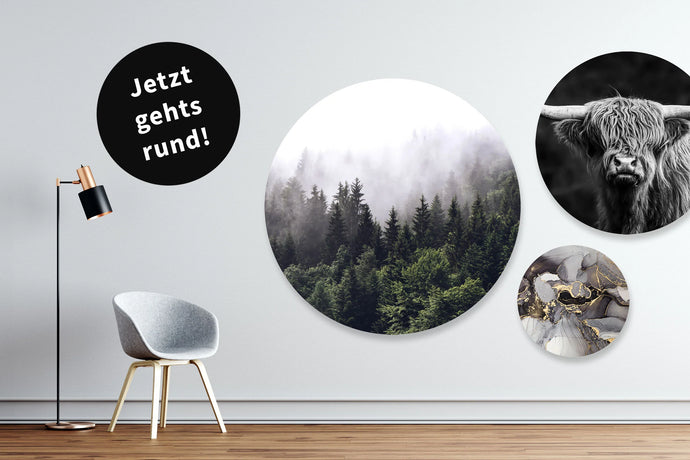 Runde Aluminiumbilder für das perfekte Design in deinem Wohnraum