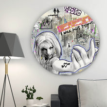 Lade das Bild in den Galerie-Viewer, Aluminiumbild 5th Element Pop Art Graffiti Kreis
