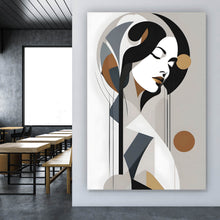 Lade das Bild in den Galerie-Viewer, Spannrahmenbild Abstrakt geformte Frau Modern Hochformat
