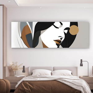 Spannrahmenbild Abstrakt geformte Frau Modern Panorama
