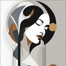 Lade das Bild in den Galerie-Viewer, Poster Abstrakt geformte Frau Modern Quadrat
