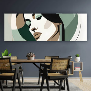Spannrahmenbild Abstrakt geformte Frau No.2 Panorama