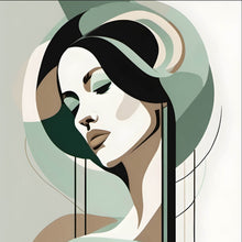 Lade das Bild in den Galerie-Viewer, Acrylglasbild Abstrakt geformte Frau No.2 Quadrat

