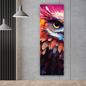 Poster Abstrakte dynamische Eule Panorama Hoch