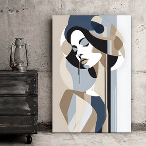 Spannrahmenbild Abstrakte elegante Frau Modern Hochformat