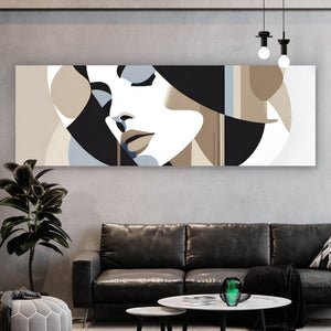 Aluminiumbild gebürstet Abstrakte elegante Frau Modern Panorama