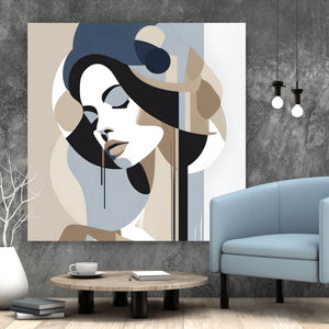 Spannrahmenbild Abstrakte elegante Frau Modern Quadrat