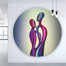 Lade das Bild in den Galerie-Viewer, Aluminiumbild Abstrakte Liebesfiguren Kreis
