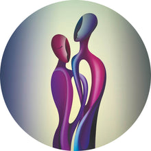 Lade das Bild in den Galerie-Viewer, Aluminiumbild Abstrakte Liebesfiguren Kreis
