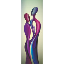 Lade das Bild in den Galerie-Viewer, Aluminiumbild Abstrakte Liebesfiguren Panorama Hoch
