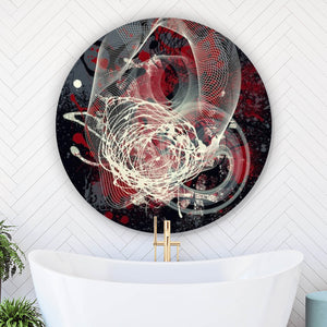 Aluminiumbild Abstrakte texturierte Collage Kreis