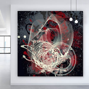 Spannrahmenbild Abstrakte texturierte Collage Quadrat