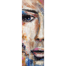 Lade das Bild in den Galerie-Viewer, Spannrahmenbild Abstraktes Frauengesicht No.1 Panorama Hoch
