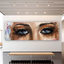 Lade das Bild in den Galerie-Viewer, Spannrahmenbild Abstraktes Frauengesicht No.2 Panorama
