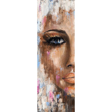 Lade das Bild in den Galerie-Viewer, Spannrahmenbild Abstraktes Frauengesicht No.2 Panorama Hoch
