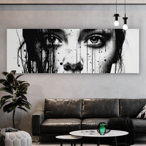 Acrylglasbild Abstraktes Frauenporträt Panorama