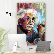 Lade das Bild in den Galerie-Viewer, Aluminiumbild Abstraktes Portrait Albert Einstein Hochformat
