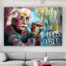 Lade das Bild in den Galerie-Viewer, Poster Abstraktes Portrait Albert Einstein Querformat
