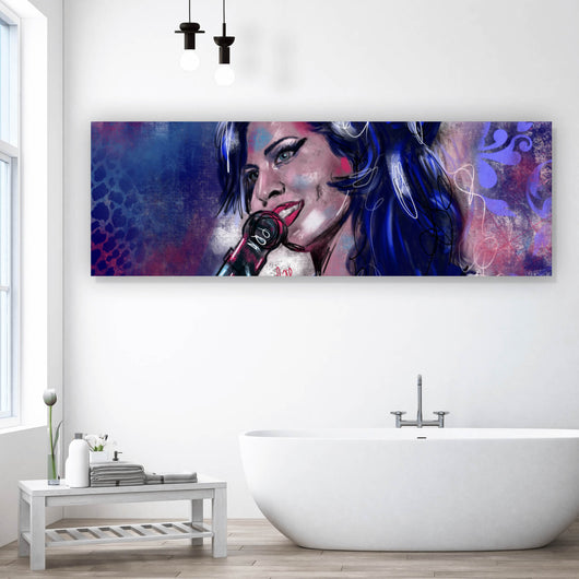 Poster Abstraktes Portrait Amy Winehouse Panorama