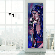 Lade das Bild in den Galerie-Viewer, Poster Abstraktes Portrait Amy Winehouse Panorama Hoch
