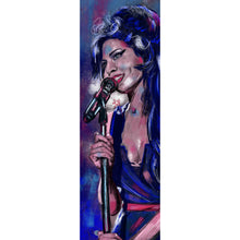Lade das Bild in den Galerie-Viewer, Acrylglasbild Abstraktes Portrait Amy Winehouse Panorama Hoch
