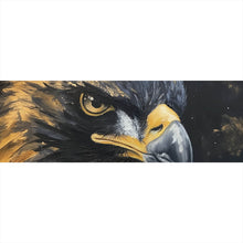 Lade das Bild in den Galerie-Viewer, Leinwandbild Abstraktes Portrait eines Raubvogels Panorama

