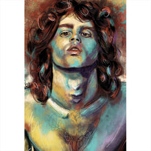 Lade das Bild in den Galerie-Viewer, Aluminiumbild Abstraktes Portrait Jim Morrison Hochformat

