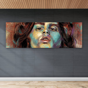 Spannrahmenbild Abstraktes Portrait Jim Morrison Panorama