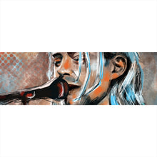 Lade das Bild in den Galerie-Viewer, Aluminiumbild Abstraktes Portrait Kurt Cobain Panorama
