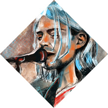 Lade das Bild in den Galerie-Viewer, Poster Abstraktes Portrait Kurt Cobain Raute
