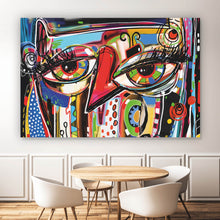 Lade das Bild in den Galerie-Viewer, Leinwandbild Abstraktes Tiermotiv Querformat
