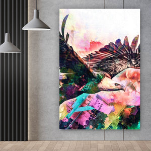 Leinwandbild Adler Modern Art Hochformat