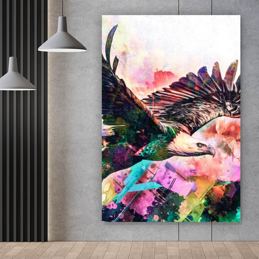 Leinwandbild Adler Modern Art Hochformat