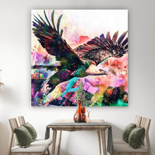 Lade das Bild in den Galerie-Viewer, Leinwandbild Adler Modern Art Quadrat
