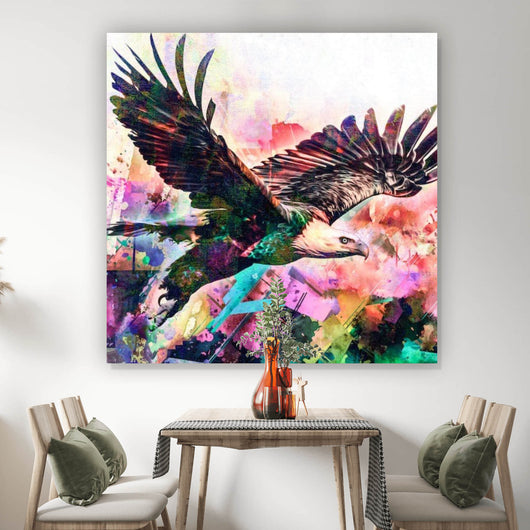 Leinwandbild Adler Modern Art Quadrat