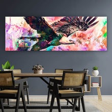 Lade das Bild in den Galerie-Viewer, Leinwandbild Adler Modern Art Panorama
