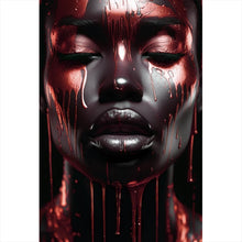 Lade das Bild in den Galerie-Viewer, Leinwandbild African Red Woman Hochformat
