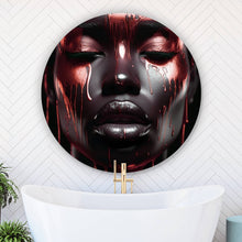 Lade das Bild in den Galerie-Viewer, Aluminiumbild African Red Woman Kreis
