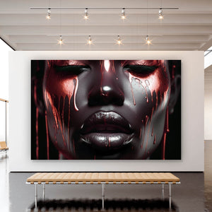 Aluminiumbild African Red Woman Querformat