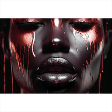 Lade das Bild in den Galerie-Viewer, Leinwandbild African Red Woman Querformat
