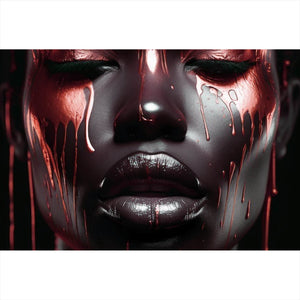 Leinwandbild African Red Woman Querformat