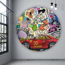 Lade das Bild in den Galerie-Viewer, Aluminiumbild gebürstet Always Love you Kreis
