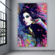 Lade das Bild in den Galerie-Viewer, Acrylglasbild Amy im Raster Pop Art Stil Hochformat
