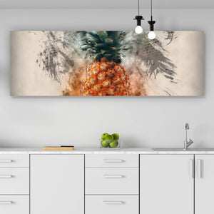 Leinwandbild Ananas Abstrakt Panorama