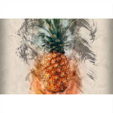 Lade das Bild in den Galerie-Viewer, Spannrahmenbild Ananas Abstrakt Querformat
