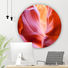 Lade das Bild in den Galerie-Viewer, Aluminiumbild gebürstet Antelope Canyon Kreis
