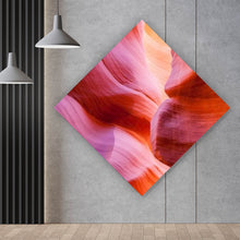 Lade das Bild in den Galerie-Viewer, Aluminiumbild gebürstet Antelope Canyon Raute
