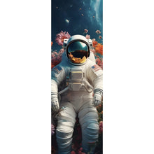 Lade das Bild in den Galerie-Viewer, Leinwandbild Astronaut in einem Blumenmeer Panorama Hoch
