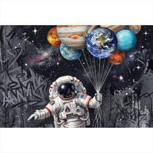 Lade das Bild in den Galerie-Viewer, Acrylglasbild Astronaut mit Planeten Ballons Querformat
